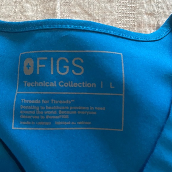 SOLD FIGS Alps Blue Scrub Set Large - Picture 2 of 4